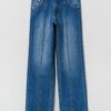 Straight Fit Pintex Jeans