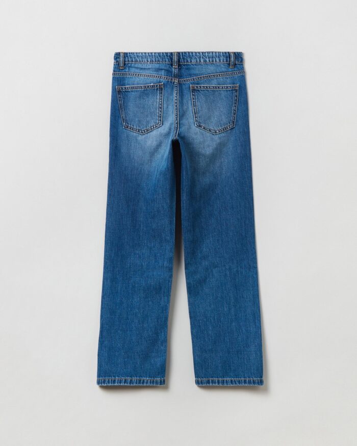 Straight Fit Pintex Jeans