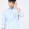 Premium Oxford Cotton Blue White Stripes Casual Shirt (SF)