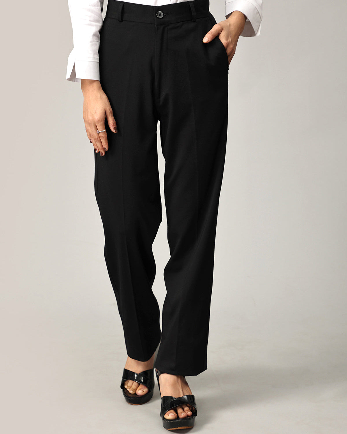 0E2A2167_600x_2x_b7f9e58d-7c5f-464c-ab39-5935f24e1a49 Black Tencel Fabric Formal Trousers