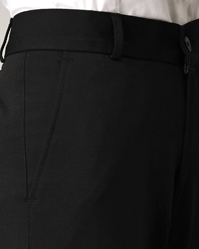 Black Tencel Fabric Formal Trousers
