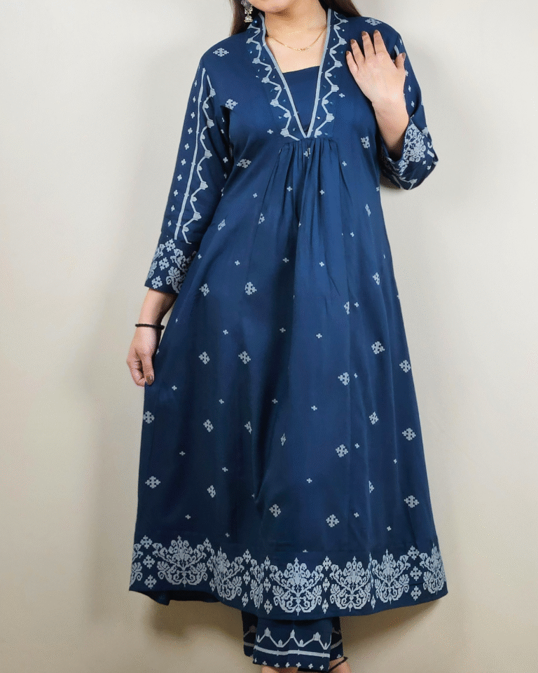 111 Black V Neck 2 Pcs Anarkali Kurta Set