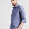 Premium Oxford Cotton - Casual Wear Metalic Grey Shirt(SF)