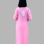 Baby Pink Chikankari Long Kurta Set Trooking