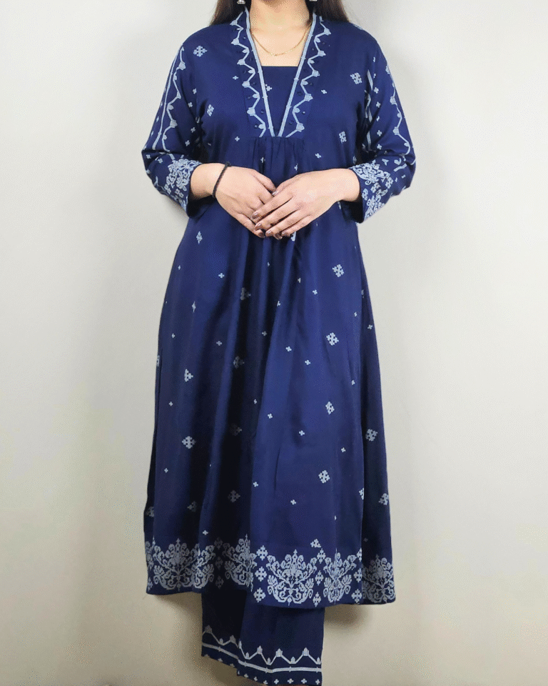 1_210cbf8d-b3f8-4d9f-b920-5f6799ccd0f7 Black V Neck 2 Pcs Anarkali Kurta Set