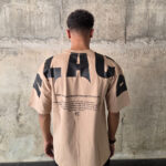 Beige Short-Sleeved, Oversized T-shirt