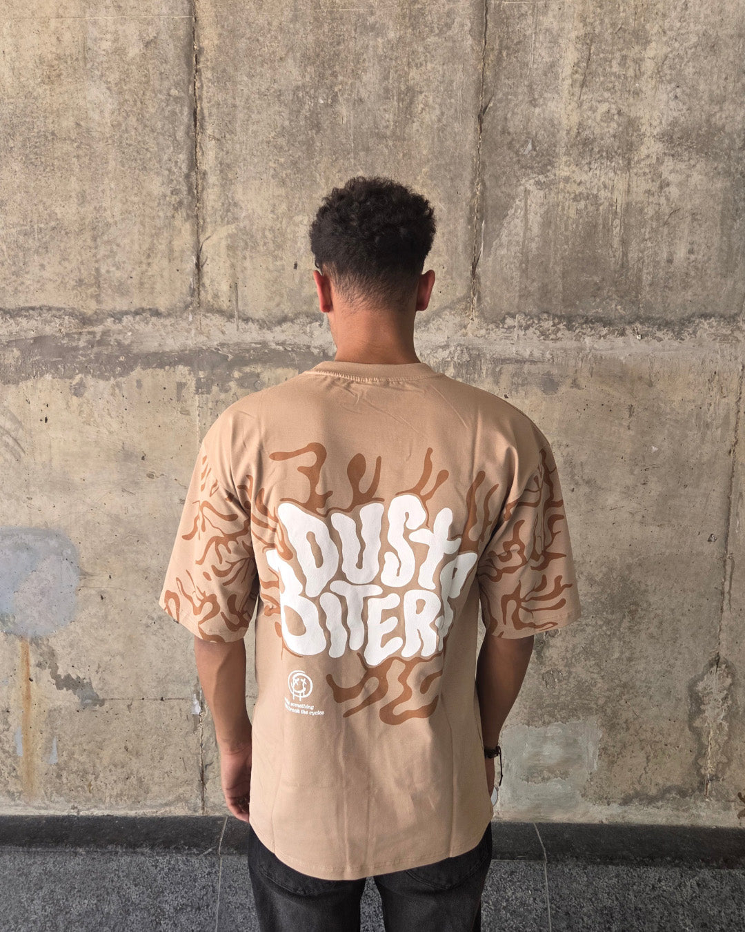 1_7733ac80-c73e-47ac-997a-69761420ab61 Dust Biters Beige Oversized T-shirt
