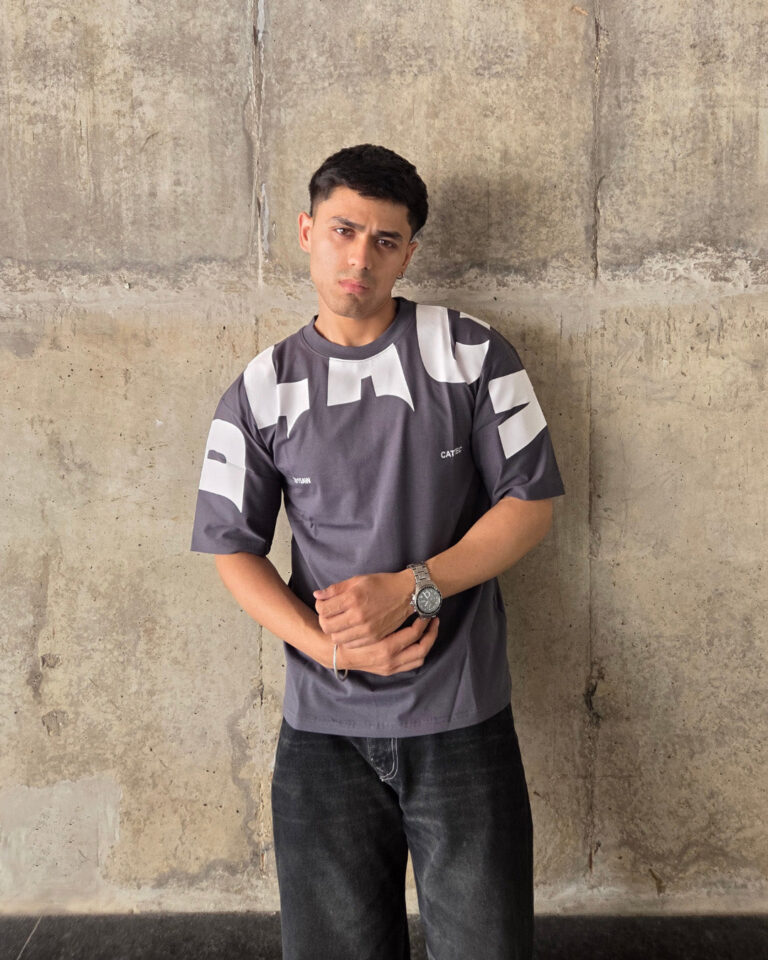 Grey Short-Sleeved, Oversized T-shirt