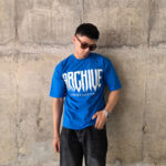 Blue Short-Sleeved, Oversized T-shirt