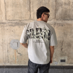 Light Grey Short-Sleeved, Oversized T-shirt