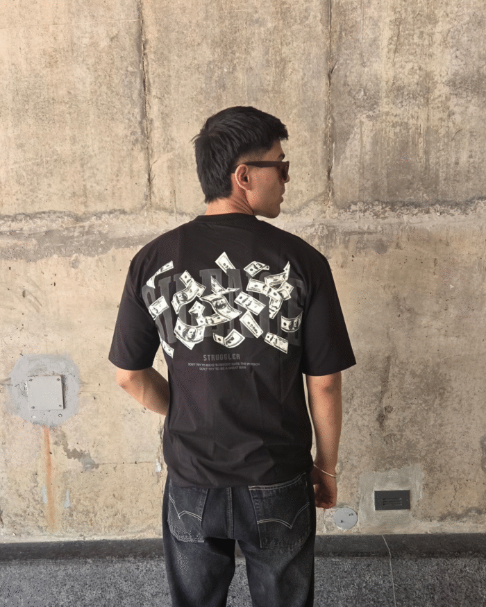 Silence Black Oversized Tshirt