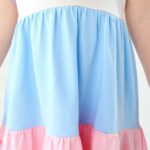 Colour Block Tiered T-shirt Dress