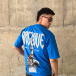 Blue Short-Sleeved, Oversized T-shirt