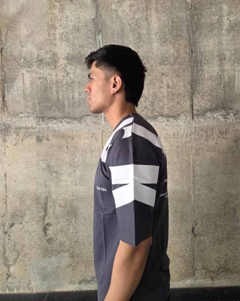 Grey Short-Sleeved, Oversized T-shirt