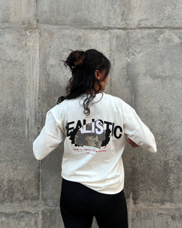 White Crew Neck Oversized Men's  T-Shirt