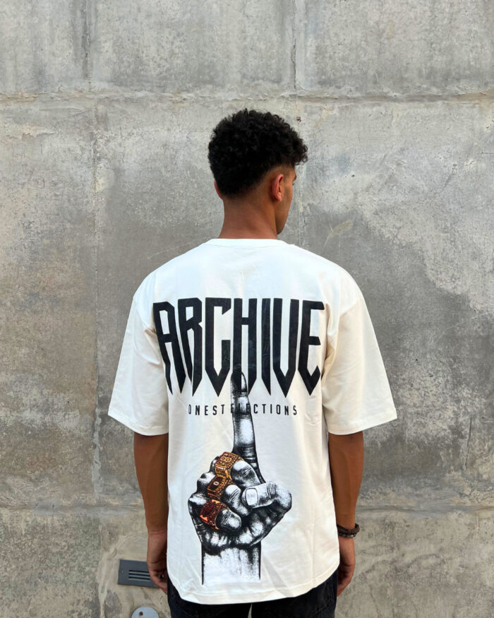 White Short-Sleeved, Oversized T-shirt