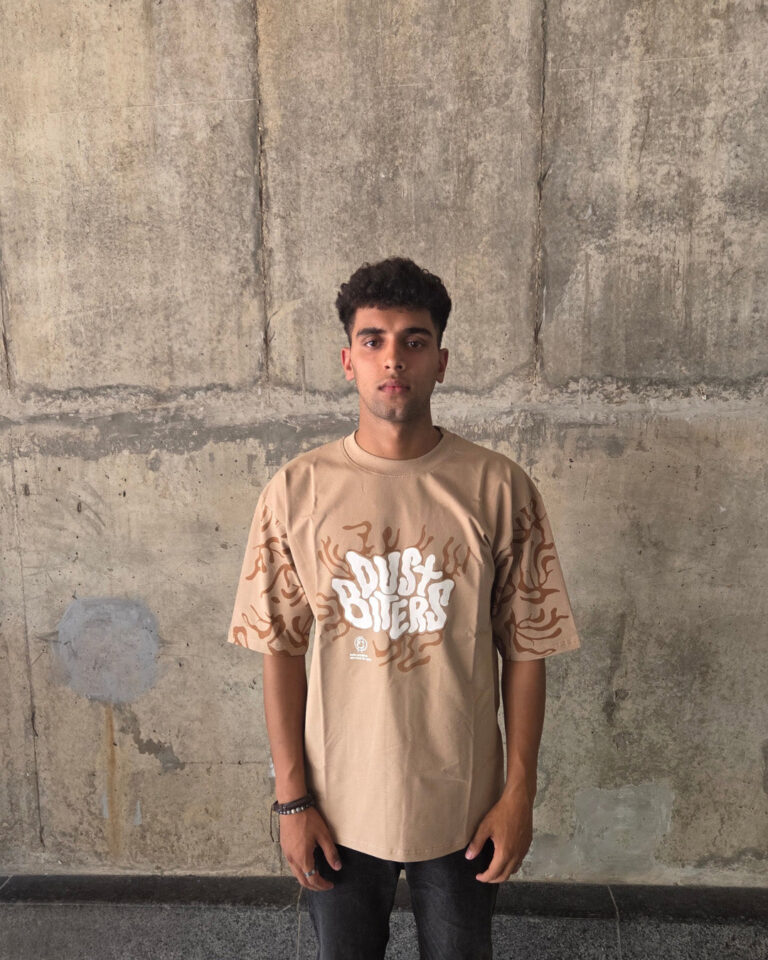 Dust Biters Beige Oversized T-shirt
