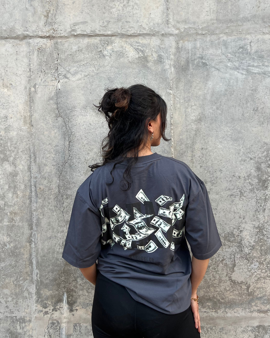 dark grey oversized shirt