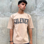 Beige Short-Sleeved, Oversized T-shirt