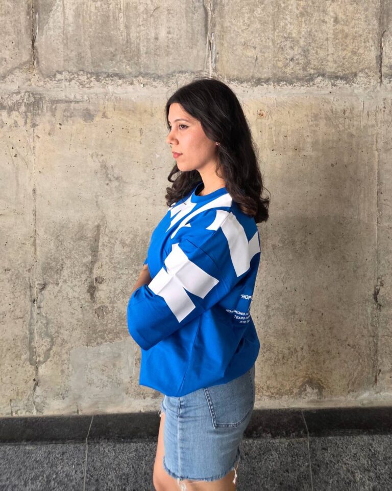 Light Blue Short Sleeve, Oversized T-Shirt