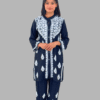 black embroidered chikankari kurta set for women_trooking fashions