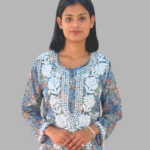 2 Piece floral chikankari long kurta trooking