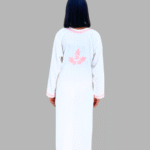 white & pink embroidered chikankari kurta set for women_trooking fashions