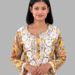 Yellow Chikankari Long Kurta Set 2 piece