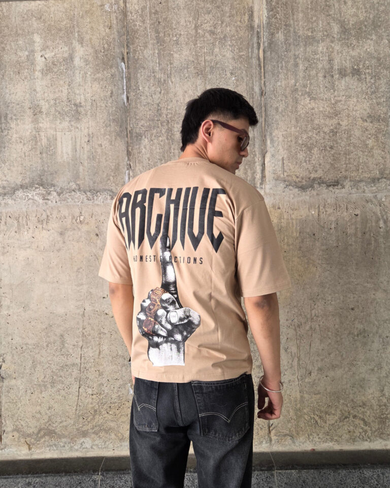 2_bbba753f-70fb-4209-80fe-d19ac8119a48 Beige Short-Sleeved, Oversized T-shirt