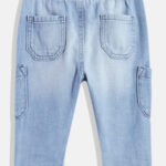 Boys Regular Fit Pure Cotton Cargo Jeans