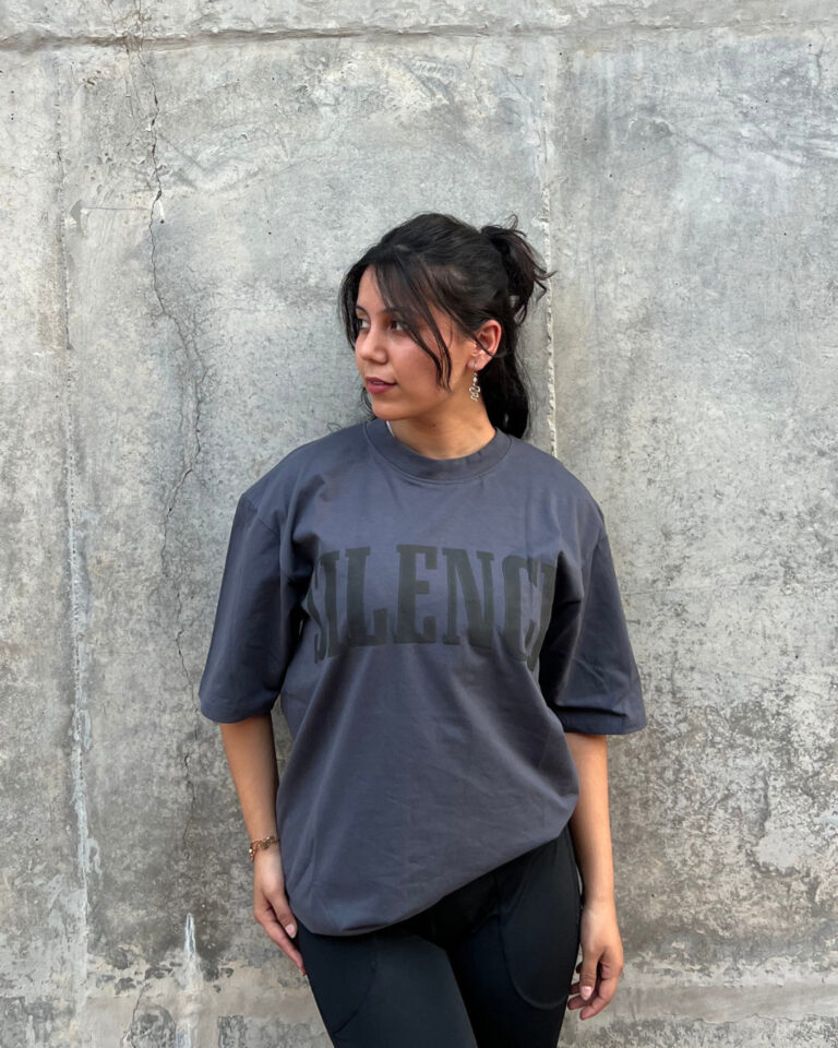 dark grey oversized shirt