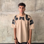 Beige Short-Sleeved, Oversized T-shirt