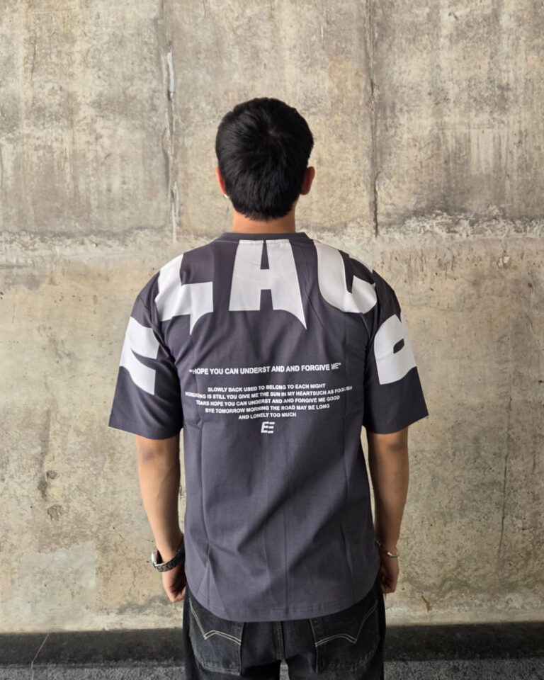 Grey Short-Sleeved, Oversized T-shirt