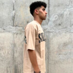 Beige Short-Sleeved, Oversized T-shirt