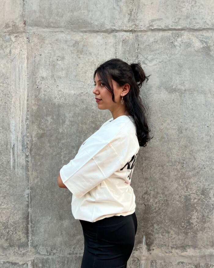 White Crew Neck Oversized Men's  T-Shirt