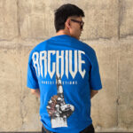 Blue Short-Sleeved, Oversized T-shirt