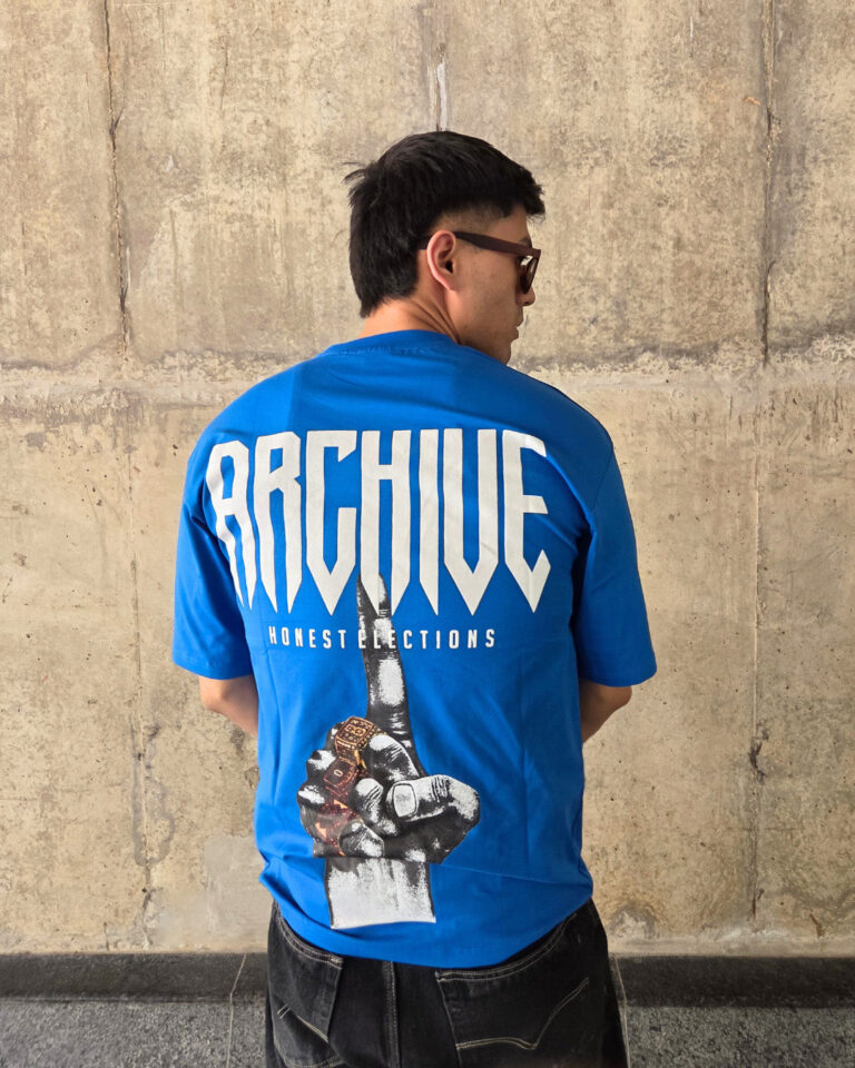 Blue Short-Sleeved, Oversized T-shirt