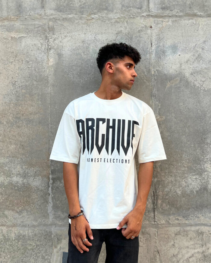 White Short-Sleeved, Oversized T-shirt