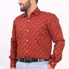 Rust Jaipuri Full Sleeve Printed Shirt for Men