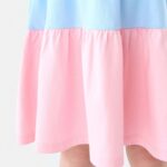 Colour Block Tiered T-shirt Dress
