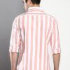 Premium Oxford Cotton Peach Stripes Casual Shirt (SF)