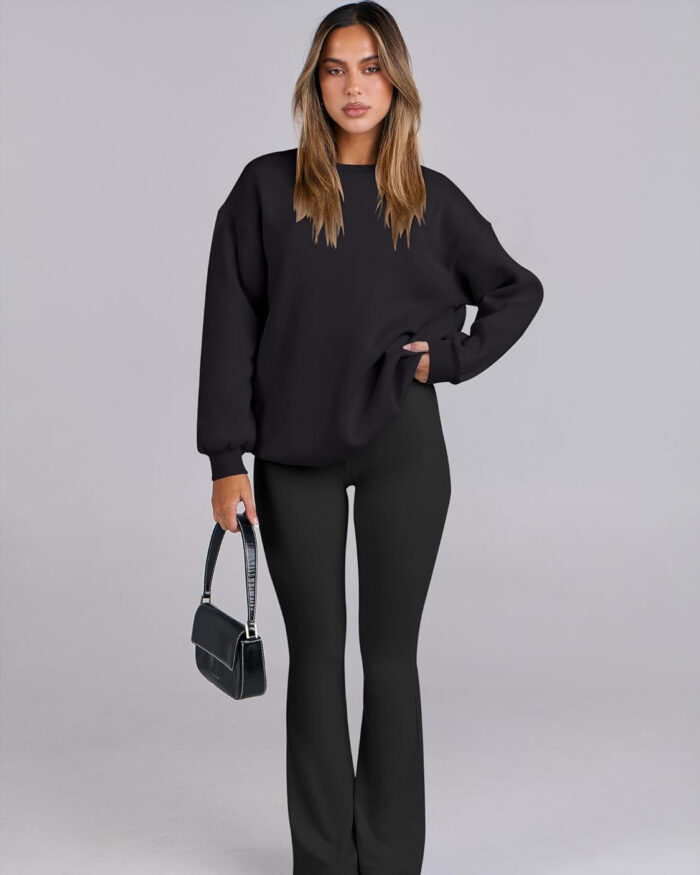 Women Black Bootcut Flared High-Rise Trousers