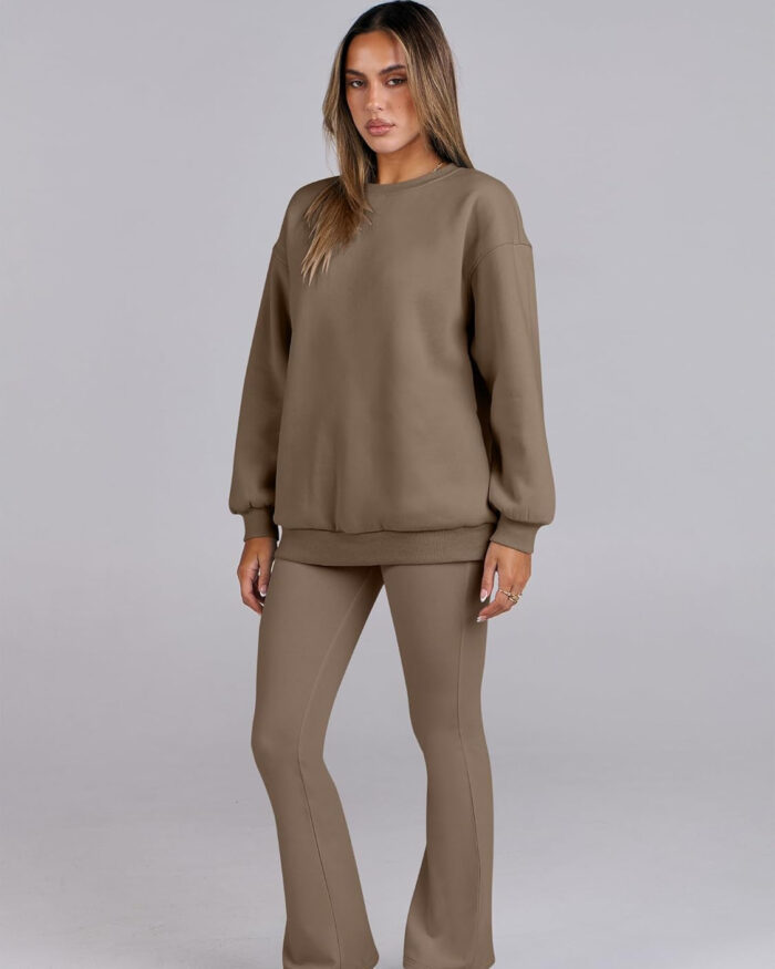 Women Brown Bootcut Flared High-Rise Trousers