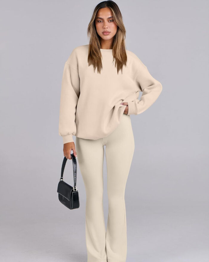 Women Beige Bootcut Flared High-Rise Trousers