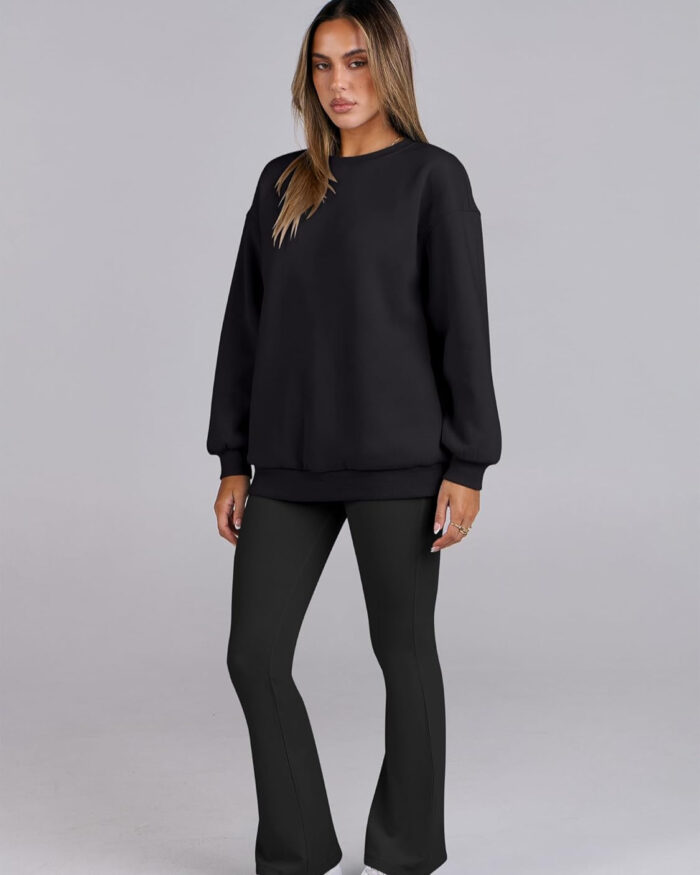 Women Black Bootcut Flared High-Rise Trousers