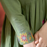 green floral embroidered co-ord set for women