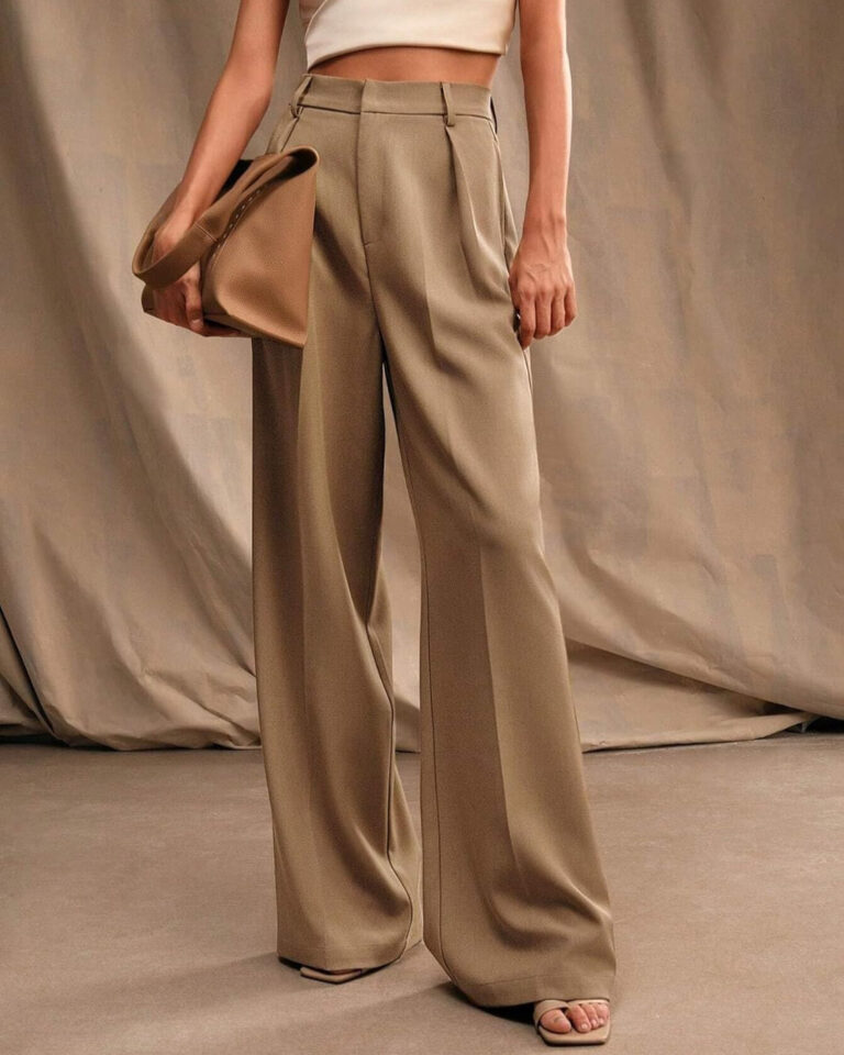 Girls Straight Fit Sloane Tailored Pant Beige