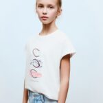 Kid's  White 2 Way Lycra Crop T-shirt Top