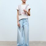 Kid's  White 2 Way Lycra Crop T-shirt Top