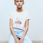 Kid's  White 2 Way Lycra Crop T-shirt Top